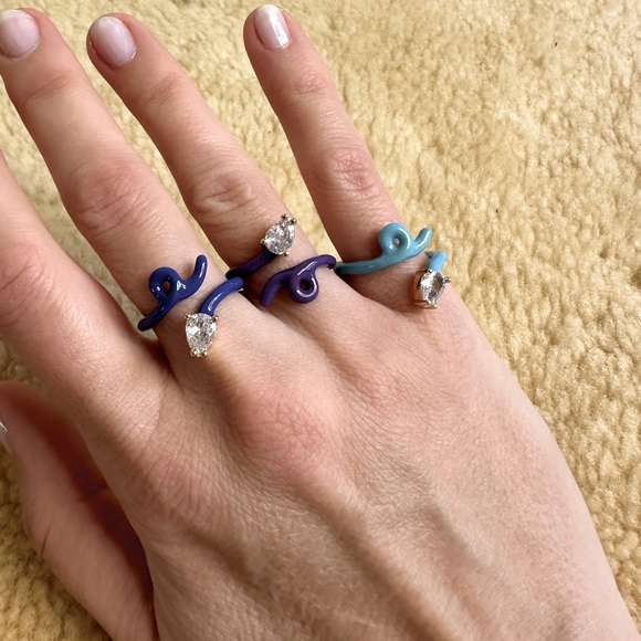 💜 Royal Purple Baby Vine Enamel Ring ✨ - Picture 7 of 14